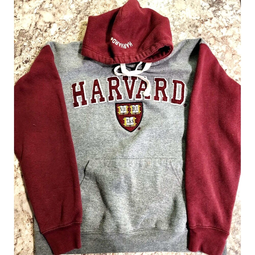 Bay State Apparel Harvard Licensed Gear Embroidered Unisex Hoodie Size M